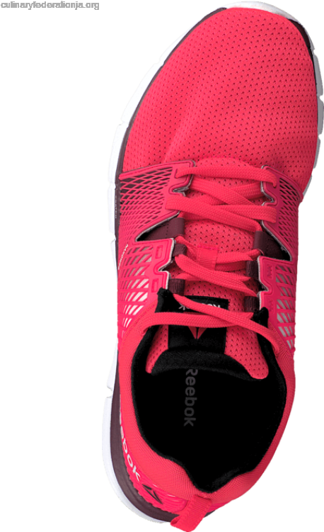 Red Reebok Running Shoe Top View PNG