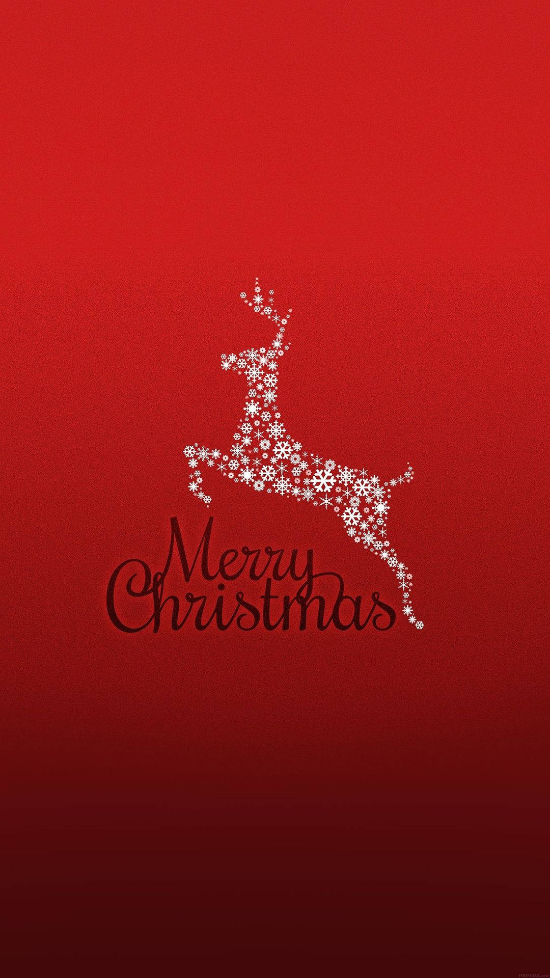 Red Reindeer Merry Christmas Iphone Wallpaper