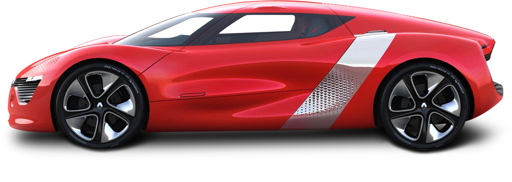 Red Renault Concept Car Side View PNG
