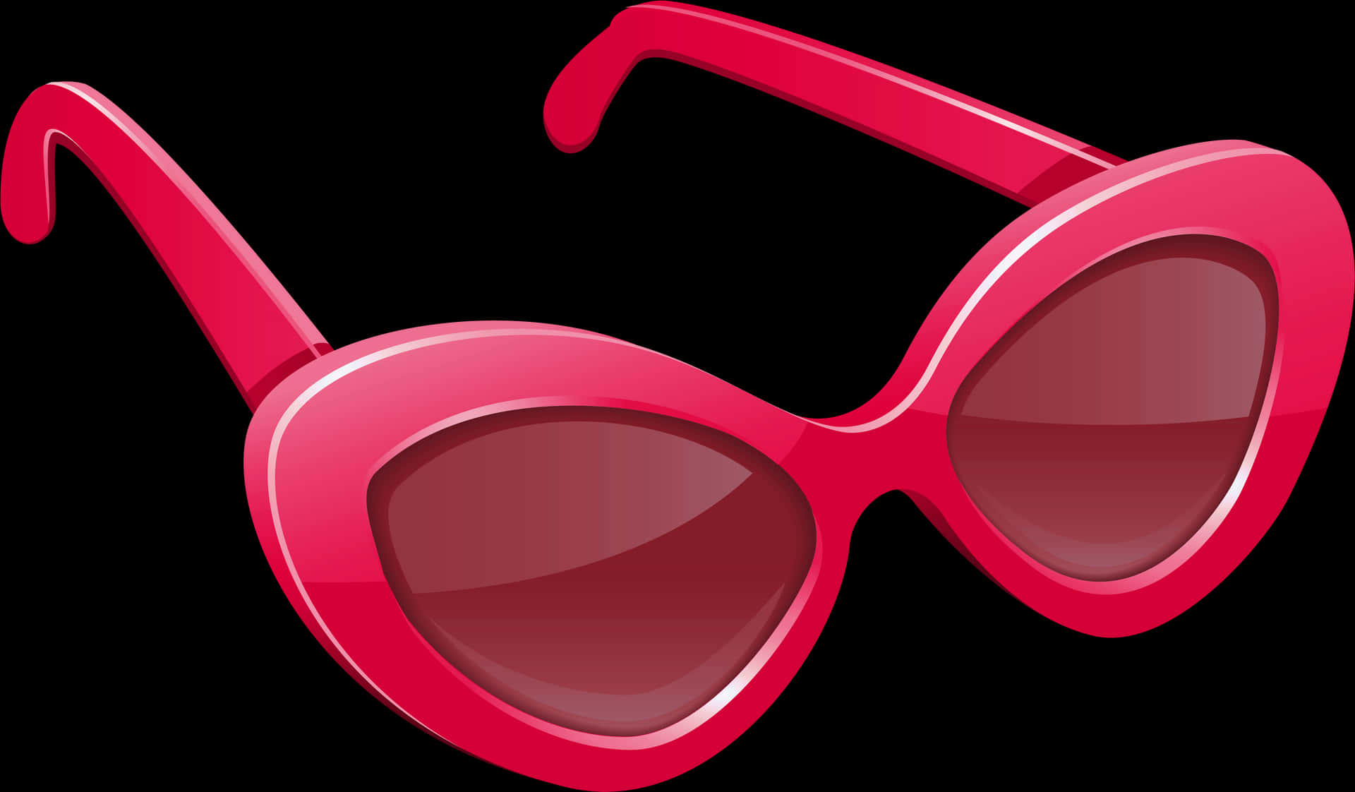 Red Retro Sunglasses Vector PNG