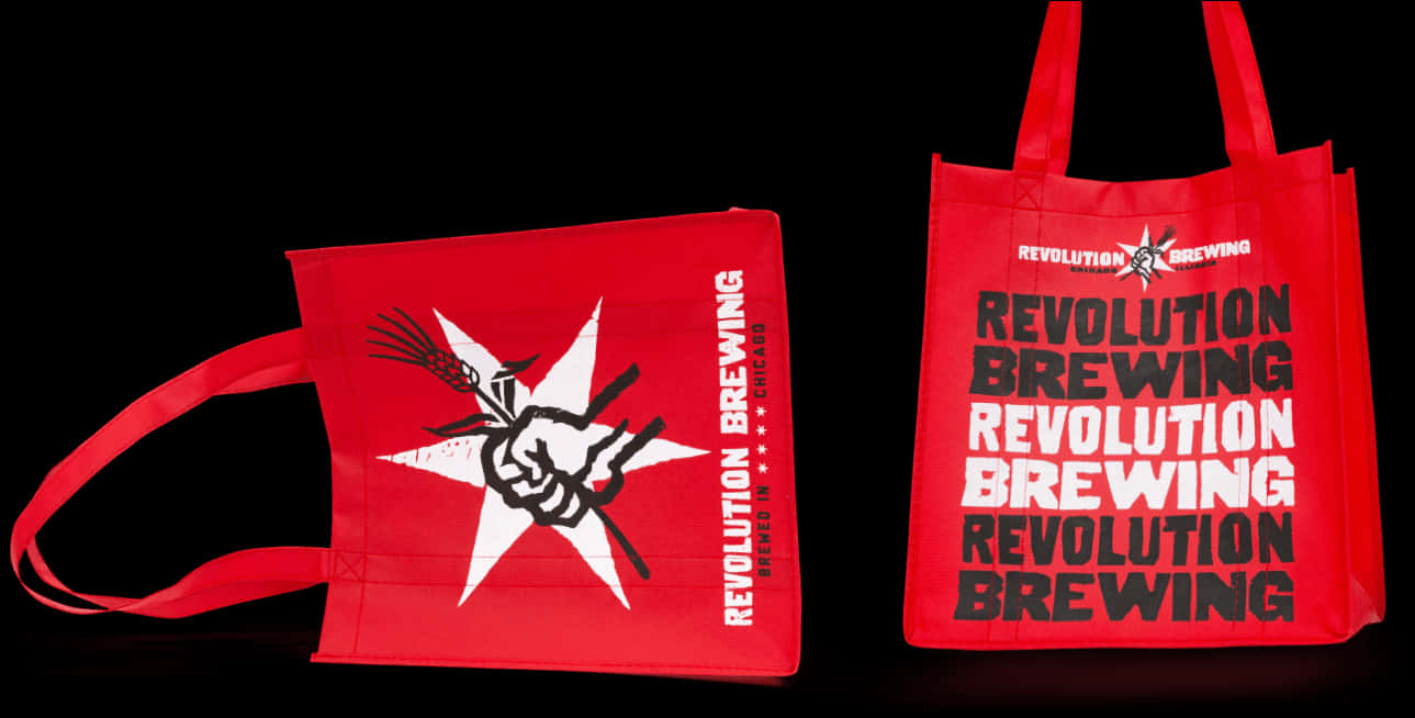 Red Revolution Brewing Tote Bags PNG