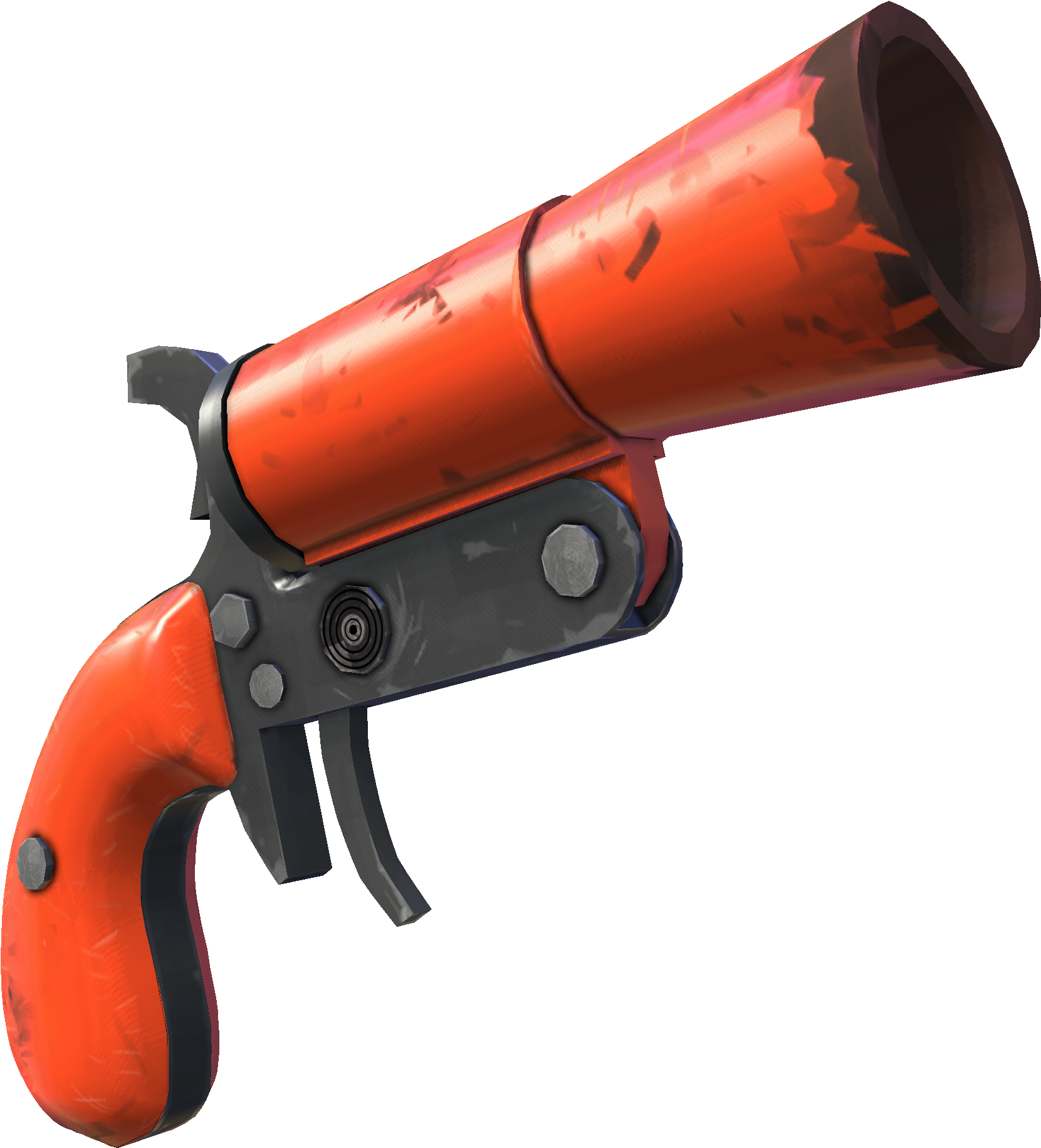 Red Revolver Illustration.png PNG