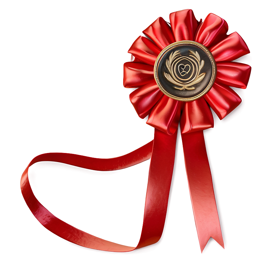 Download Red Ribbon Rosette Png Dhx | Wallpapers.com