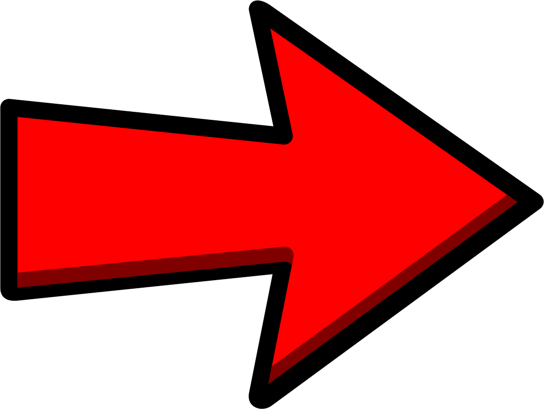 Red Right Arrow Graphic PNG