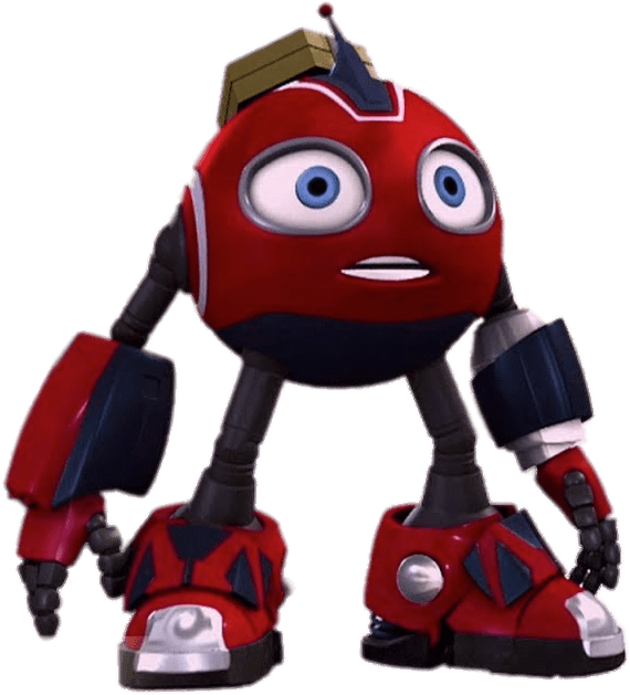 Red Robot Cartoon Character PNG