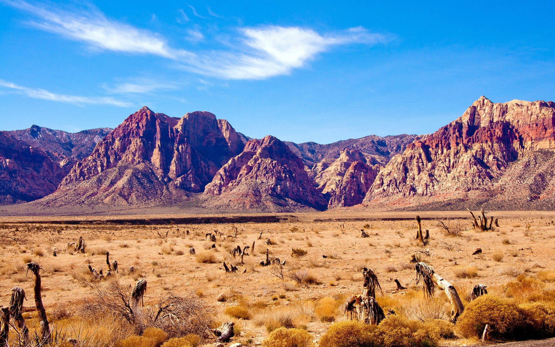 Red Rock Canyon And Scenic Desert Wallpaper