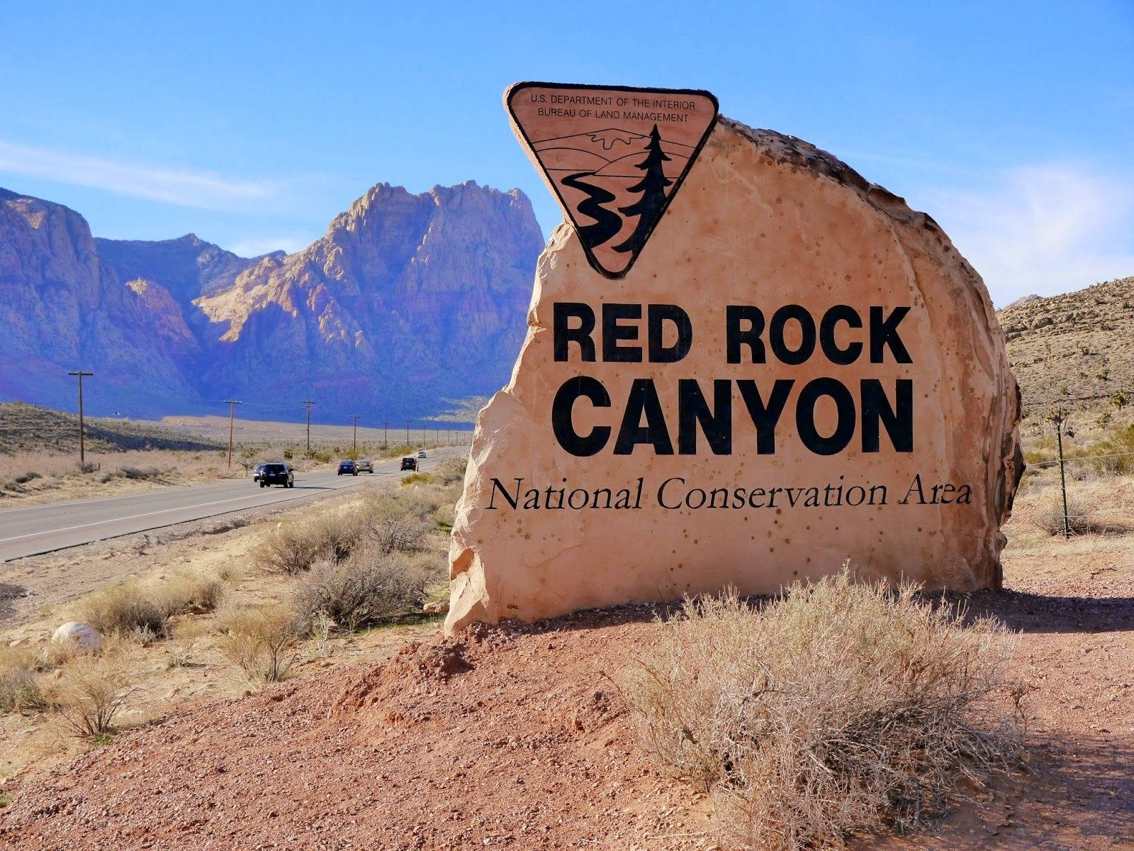 Red Rock Canyon National Conservation Area er et fascinerende mønster. Wallpaper