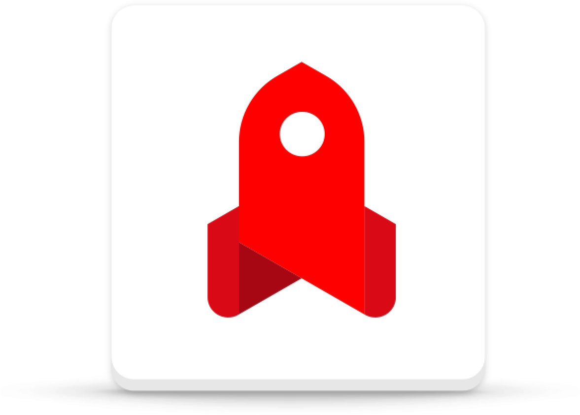 Red Rocket Icon Graphic PNG