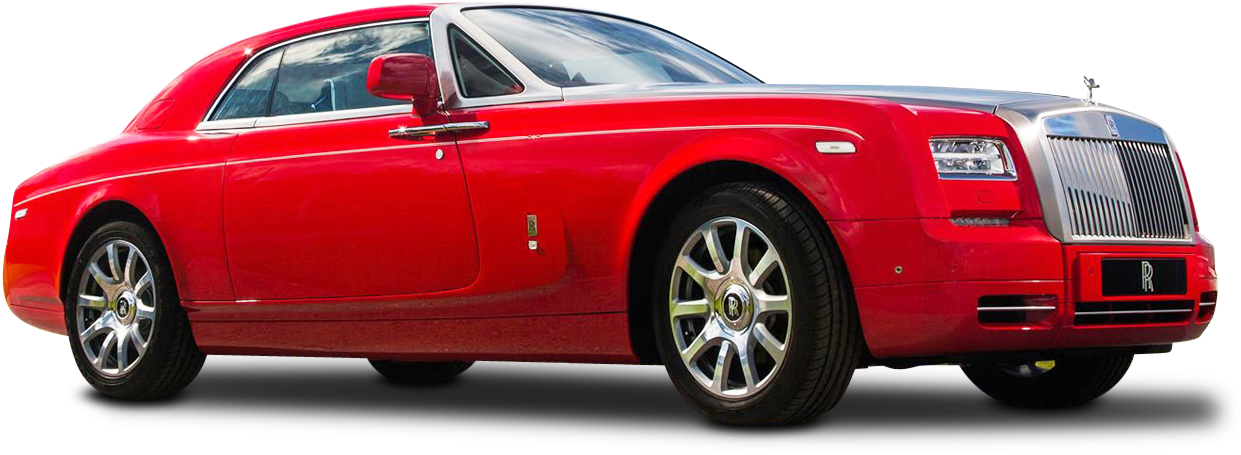 Red Rolls Royce Phantom Coupe PNG