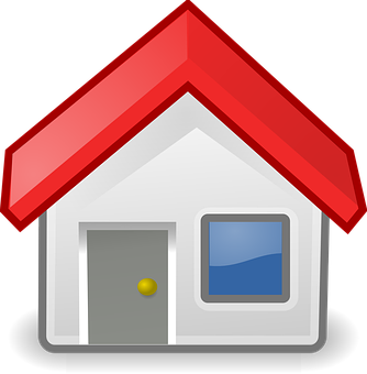 Red Roofed Home Icon PNG