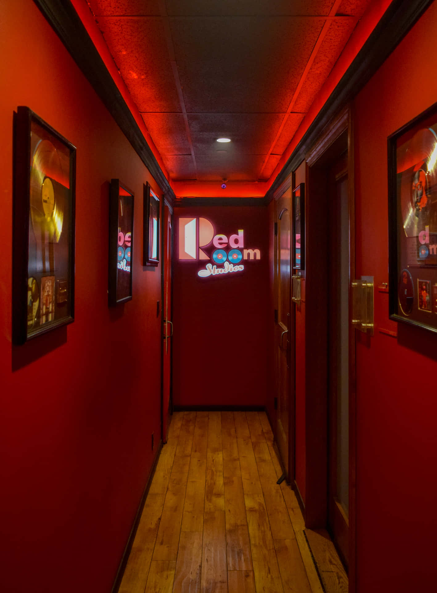 Hallway Of Red Room Hotel Picture