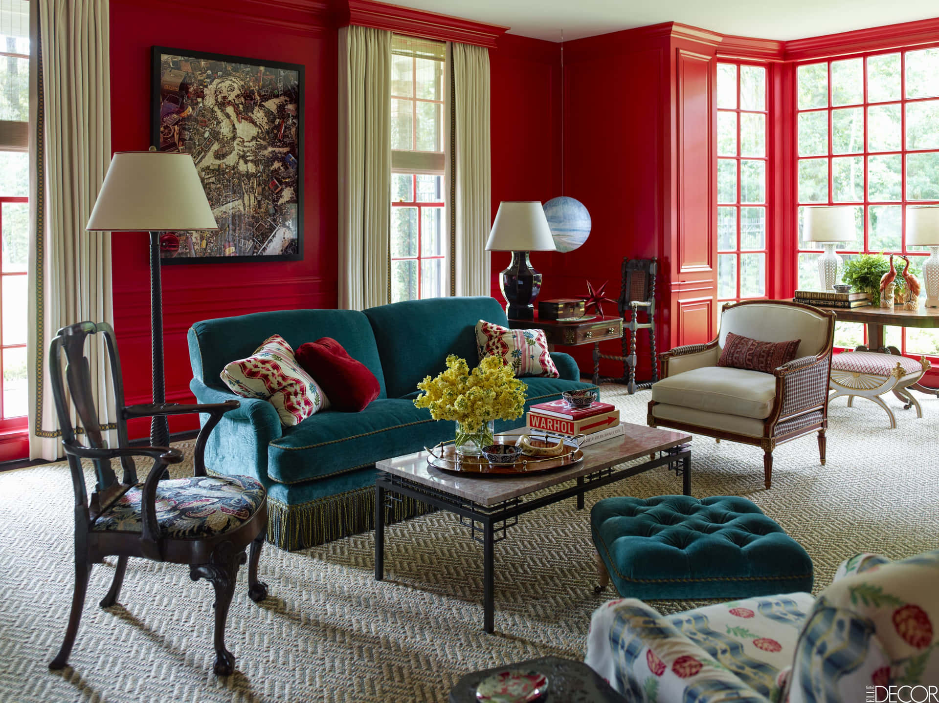 Cozy & comfortable - a Red Room designed for relaxation Wallpaper