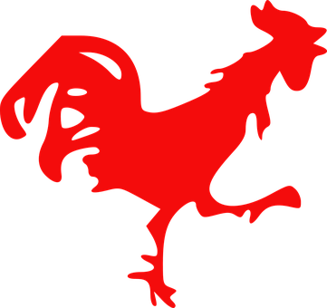 Red Rooster Silhouette PNG