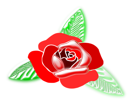 Red Rose Artwork PNG