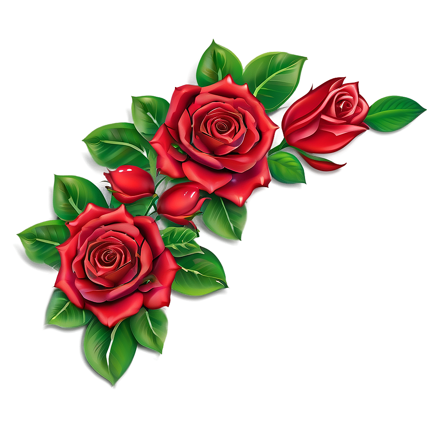 Red Rose Border Png 05242024 PNG