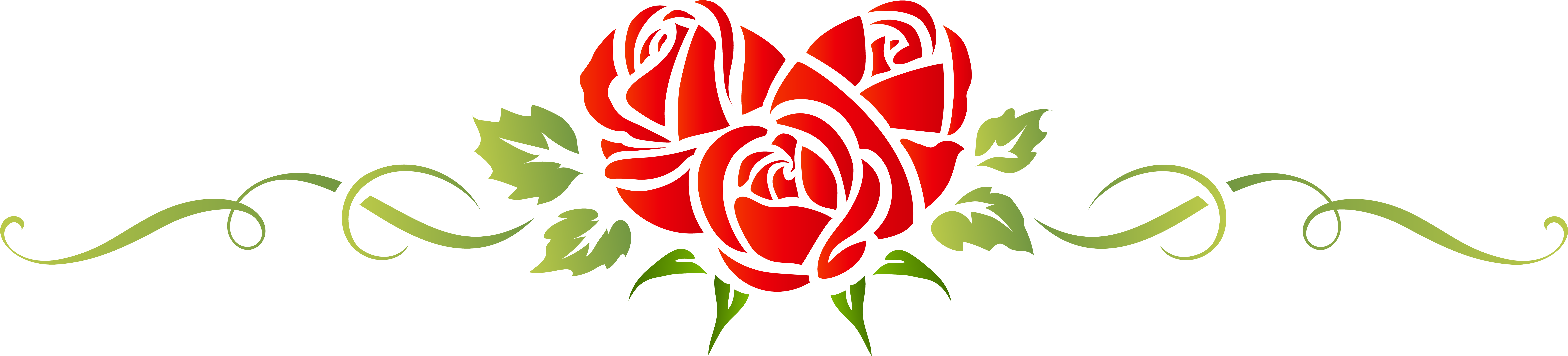 Red Rose Floral Ornament PNG