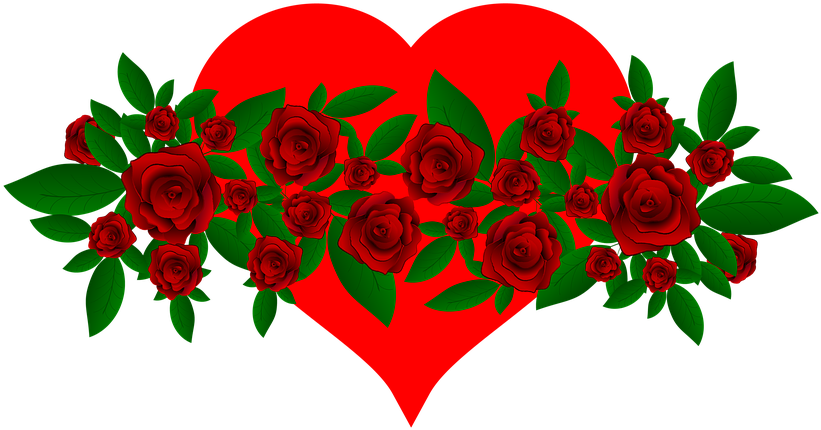 Red Rose Heart Graphic PNG
