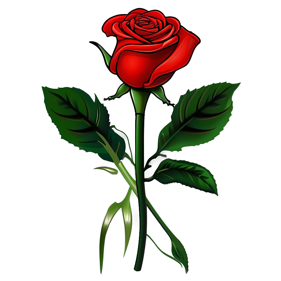 Download Red Rose Outline Png Kki38 | Wallpapers.com