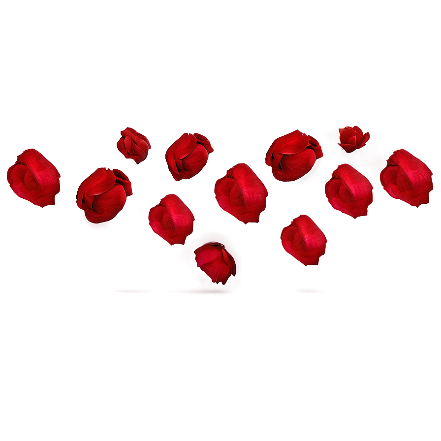 Red Rose Petals Falling Png Wva56 PNG