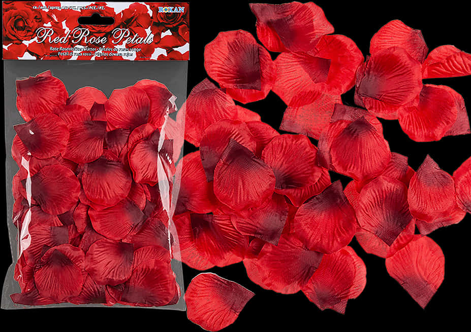 Red Rose Petals Packand Scatter PNG
