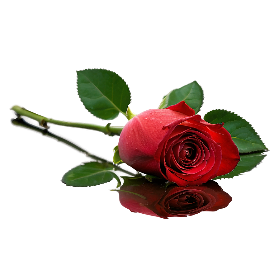 Red Rose Reflection Png 92 PNG