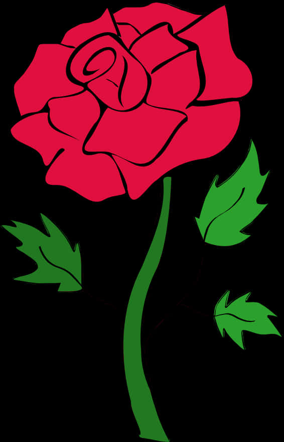 Red Rose Vector Art PNG