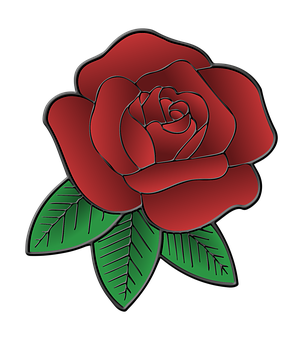 Red Rose Vector Art PNG