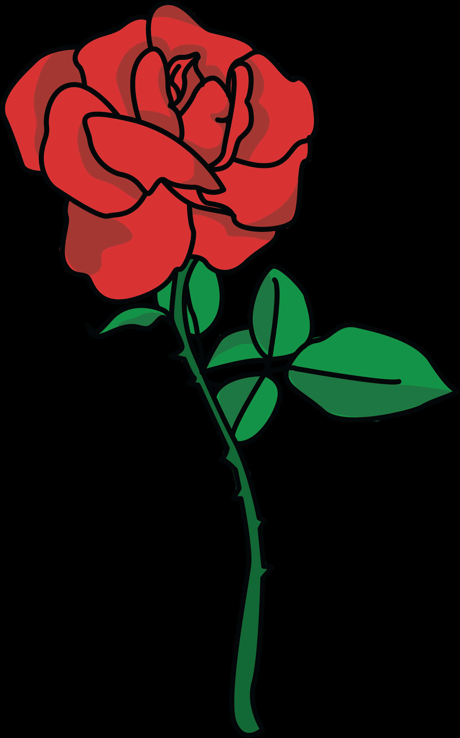 Red Rose Vector Art PNG