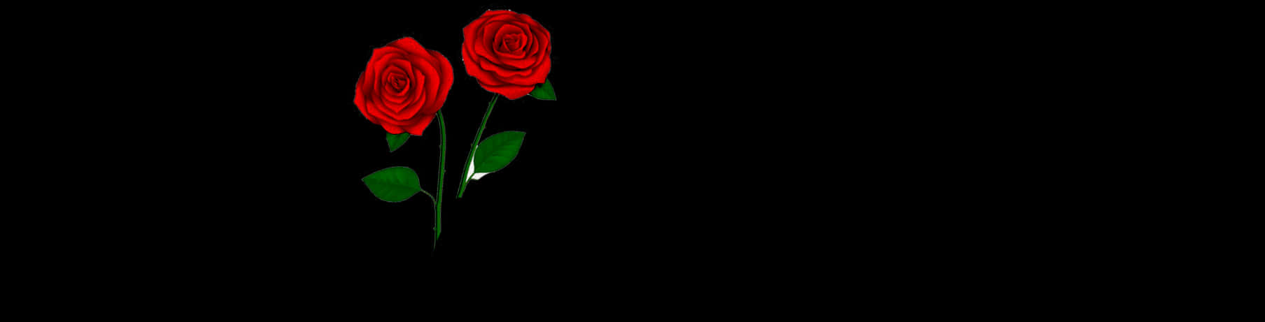 Red Roses Black Background PNG