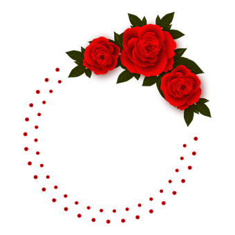 Red Roses Black Background PNG