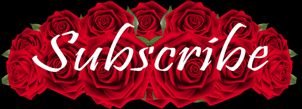 Red Roses Subscribe Button PNG