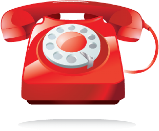 Red Rotary Phone Icon PNG