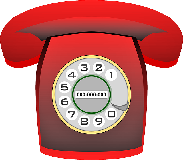 Red Rotary Phone Illustration PNG