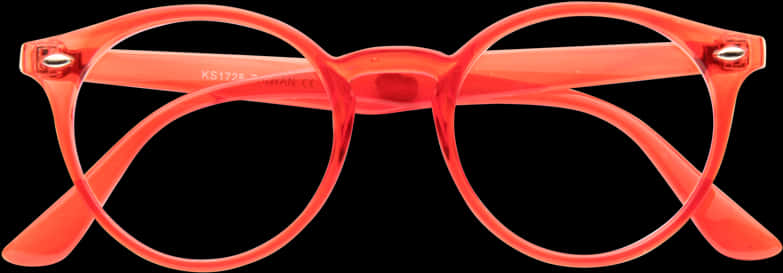 Red Round Glasses Transparent Background PNG