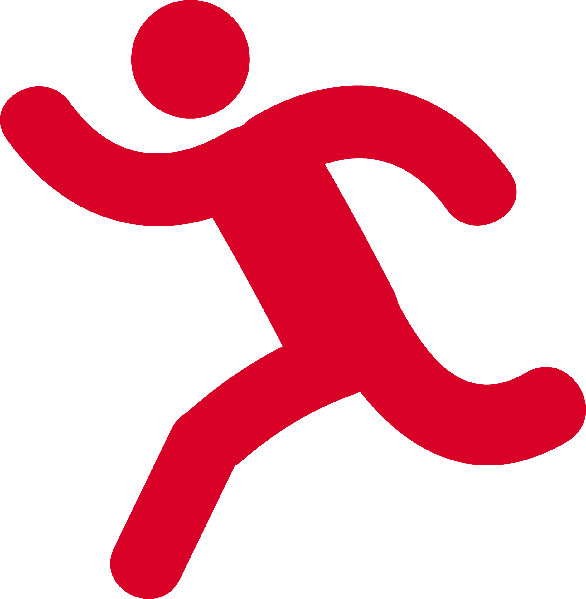 Red Running Person Icon PNG
