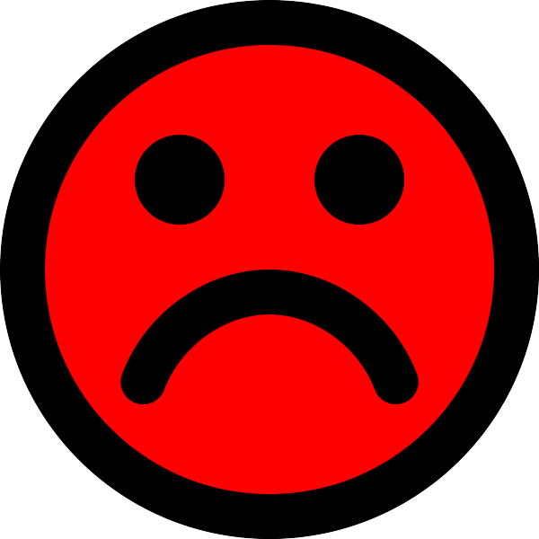 Red Sad Face Emoji PNG