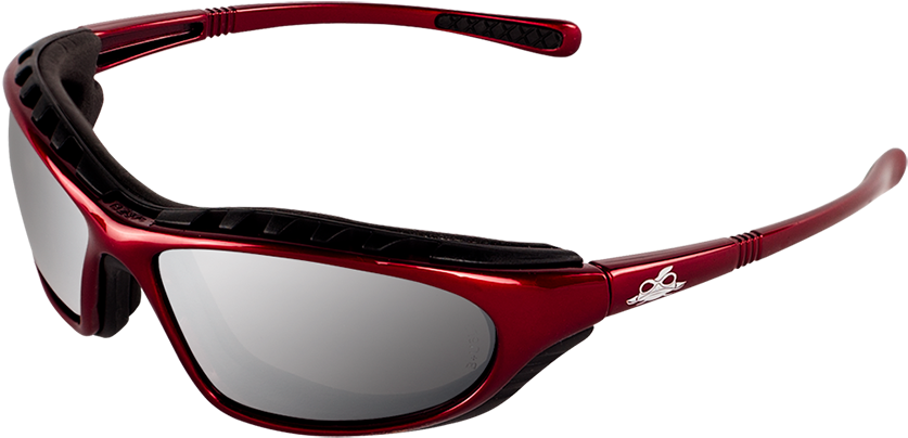 Red Safety Goggles Side View PNG