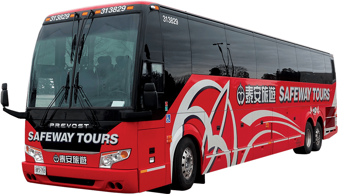 Red Safeway Tours Bus PNG