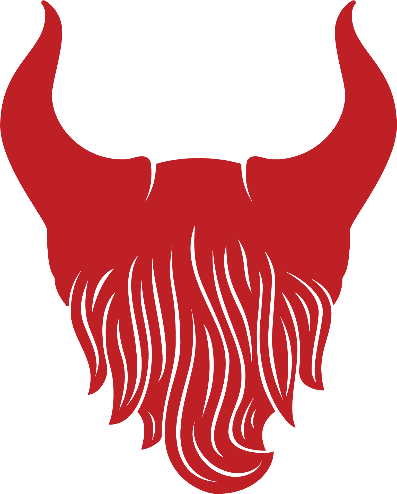Red Santa Beard Illustration.svg PNG