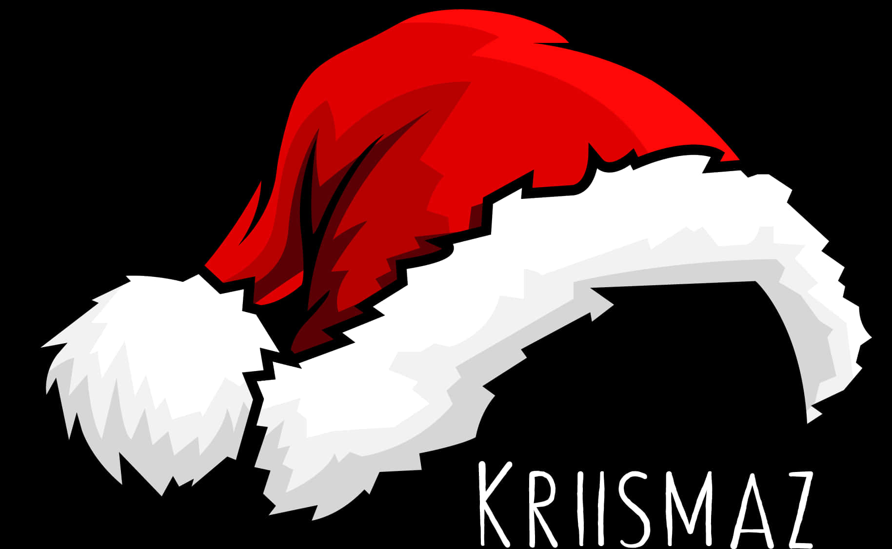 Red Santa Hat Cartoon Vector PNG