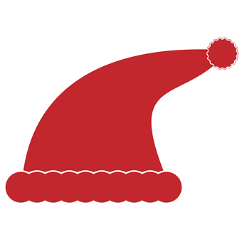 Download Red Santa Hat Graphic | Wallpapers.com