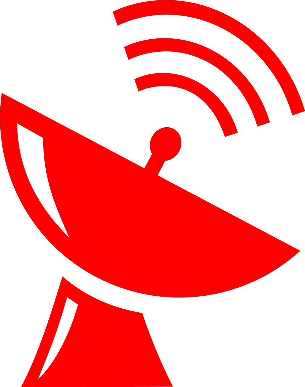 Red Satellite Dish Icon PNG