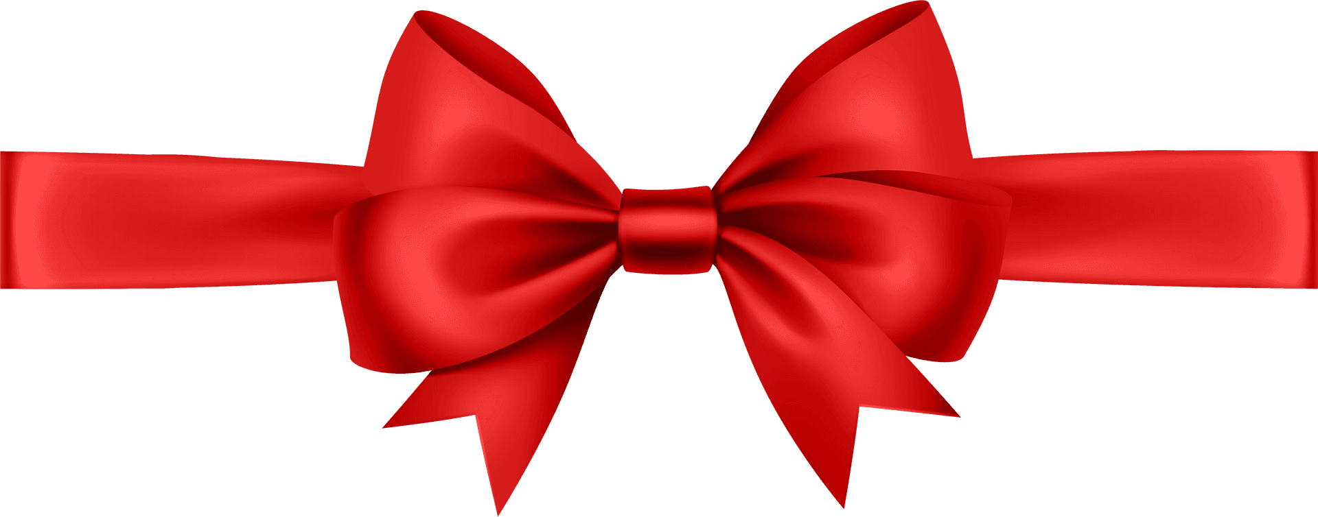 Red Satin Gift Bow PNG