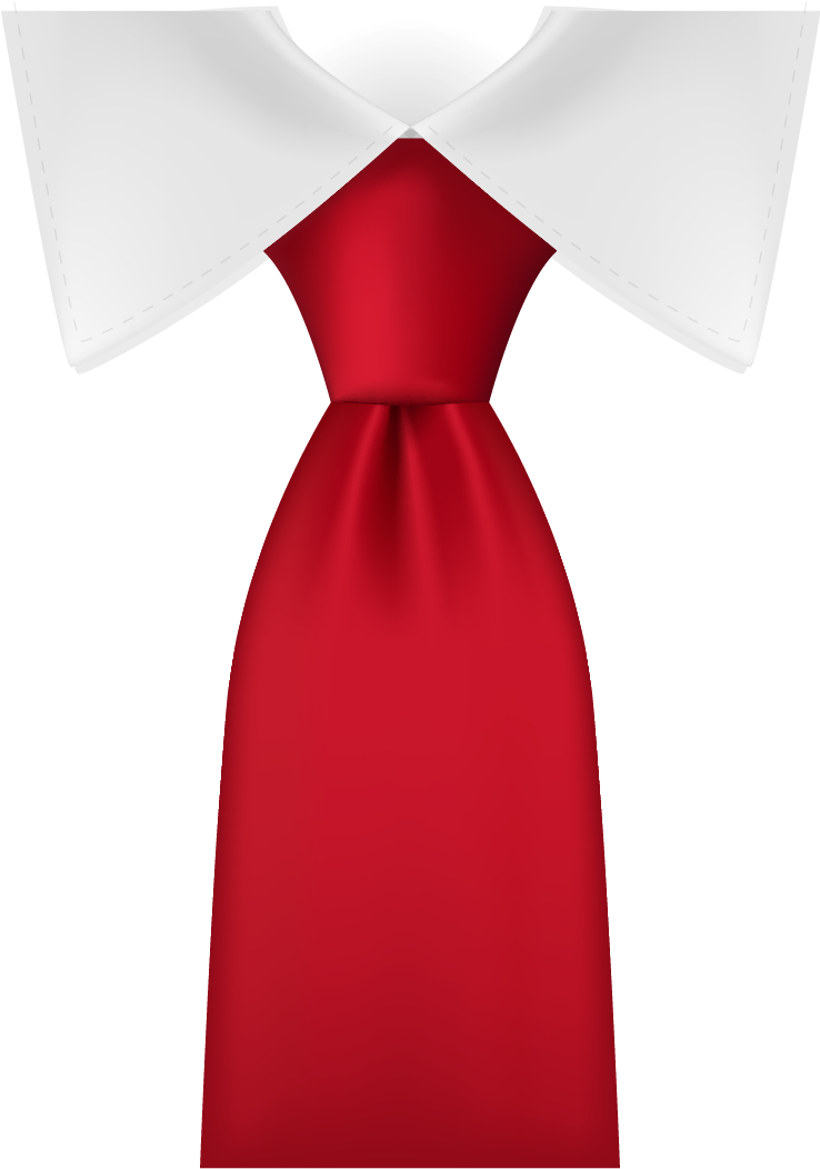 Red Satin Necktie Illustration PNG