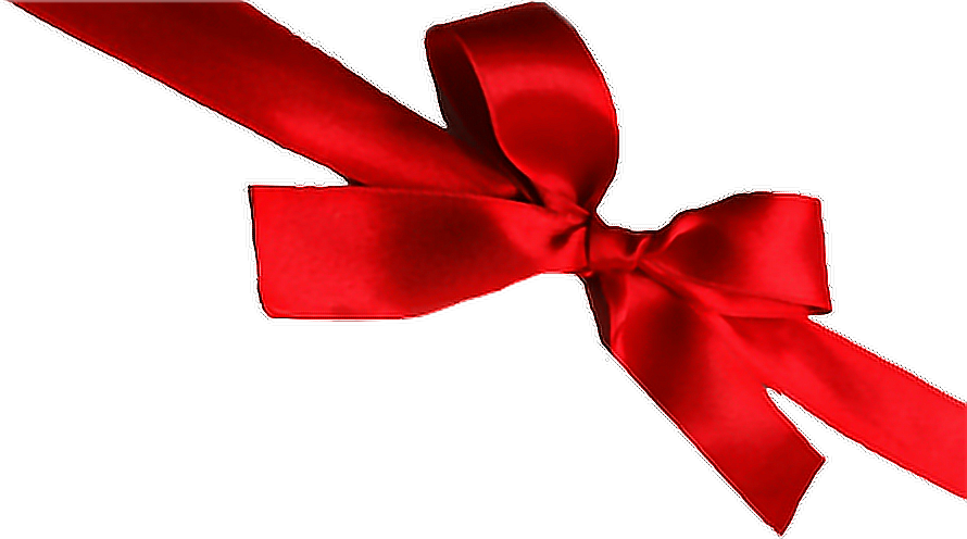 Red Satin Ribbon Bow PNG