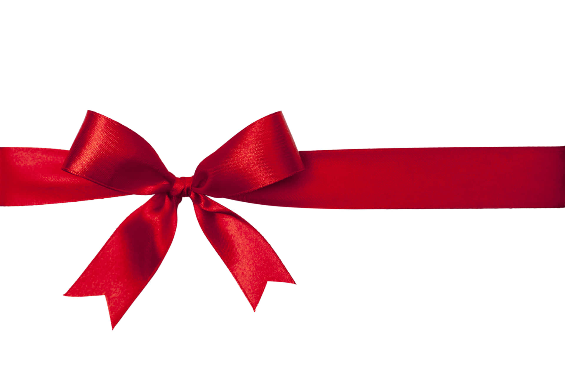 Red Satin Ribbon Bow Texture Wallpaper