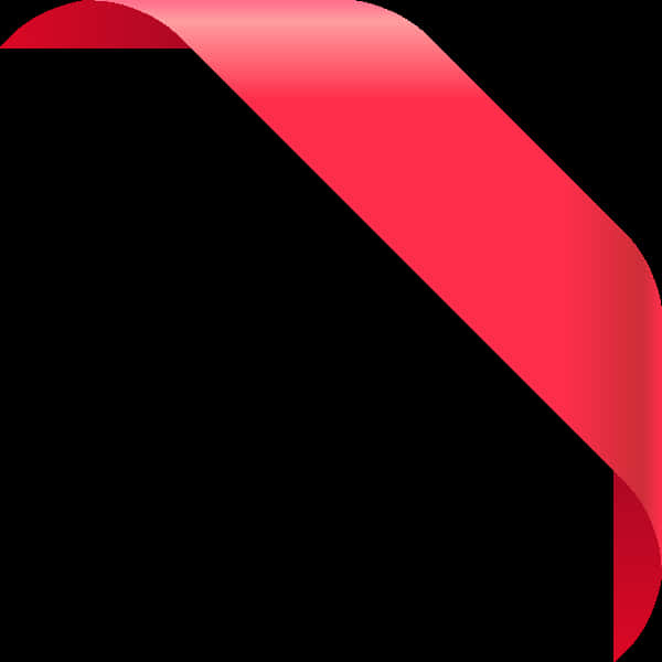 Red Satin Ribbon Curve PNG