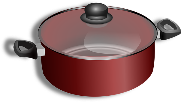 Red Saucepanwith Lid PNG