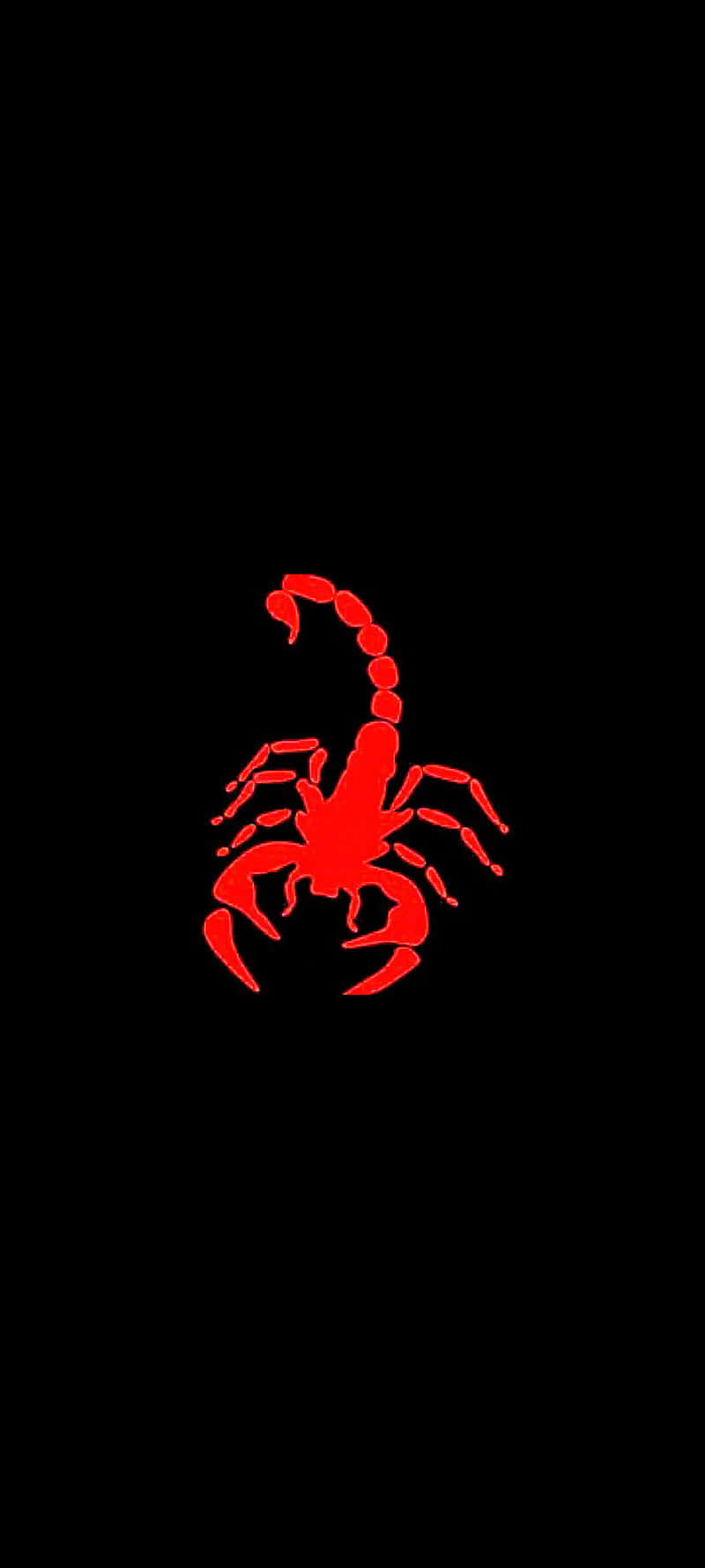 Red Scorpion on black background Wallpaper