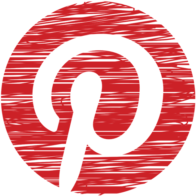 Red Scribble Pinterest Logo PNG
